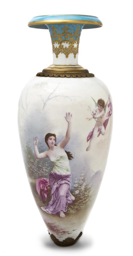 A Sevres Style Porcelain Vase of