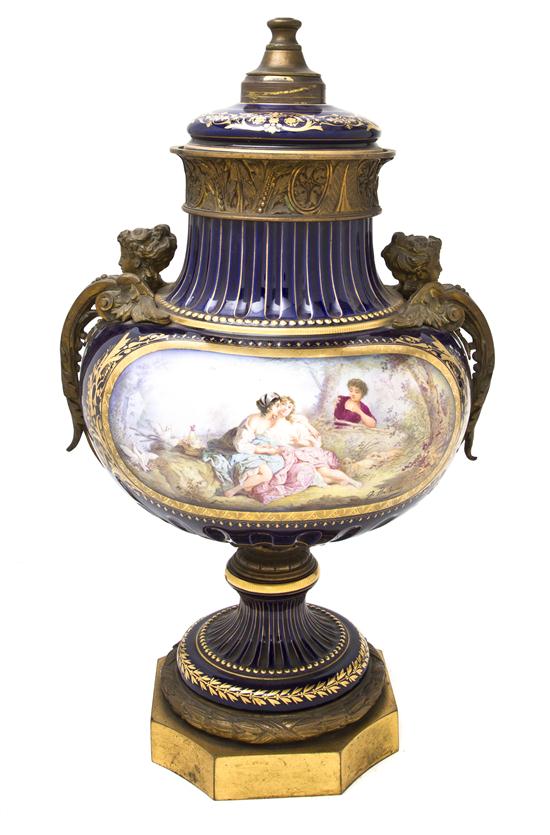 A Sevres Style Gilt Bronze Mounted 1516fd