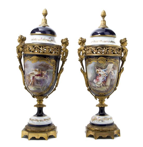 A Pair of Gilt Bronze Mounted Sevres 151711