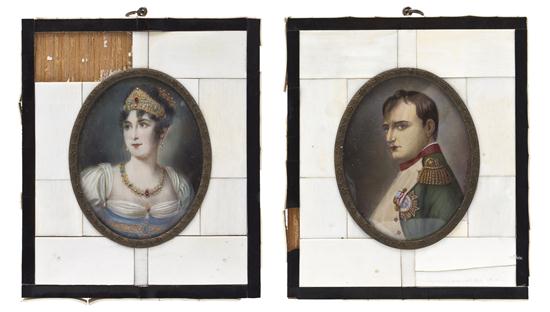 A Pair of French Portrait Miniatures 15172e