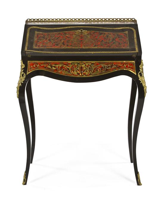 A Boulle and Gilt Metal Mounted