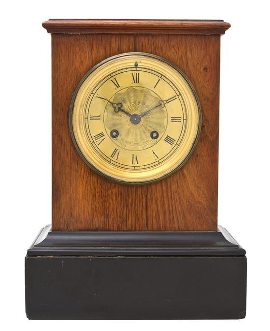 A French Fruitwood Mantel Clock