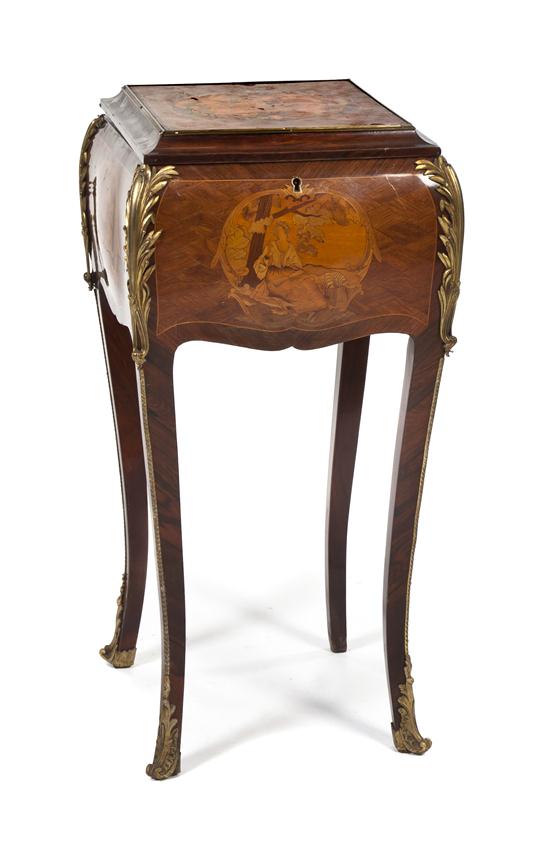 A Continental Marquetry and Gilt