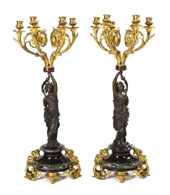 A Pair of Neoclassical Patinated 1517cb
