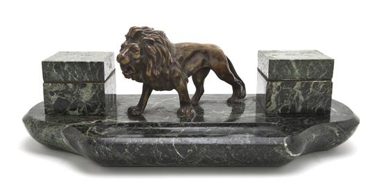 A Continental Bronze and Marble