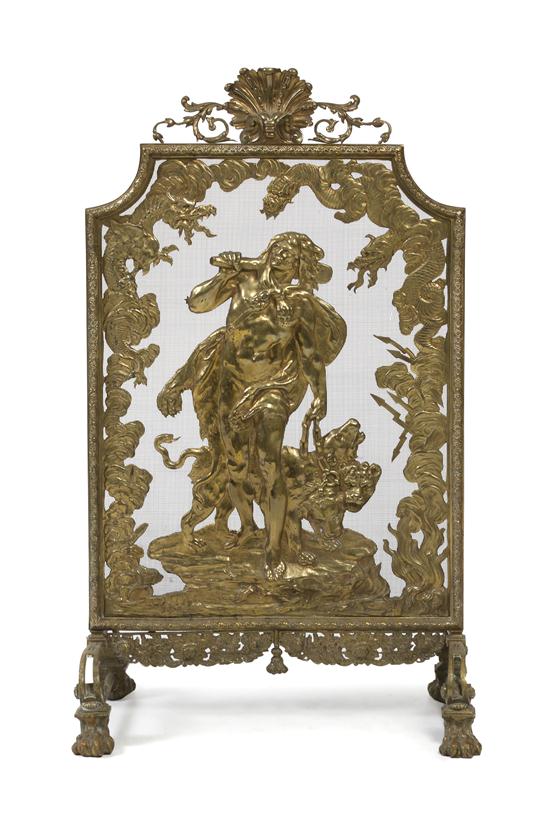 A Neoclassical Gilt Bronze Firescreen 1517d3