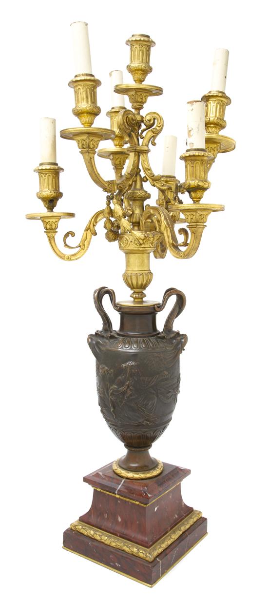 A French Gilt and Patinated Bronze 1517ce