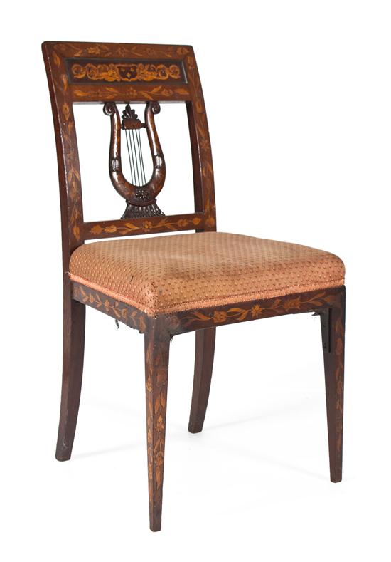 A Dutch Marquetry Side Chair having 1517e4