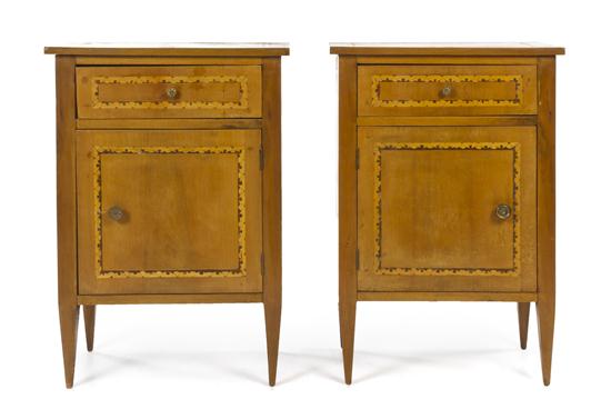 A Pair of Fruitwood Side Cabinets each