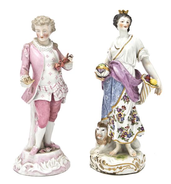 Two Continental Porcelain Figures depicting