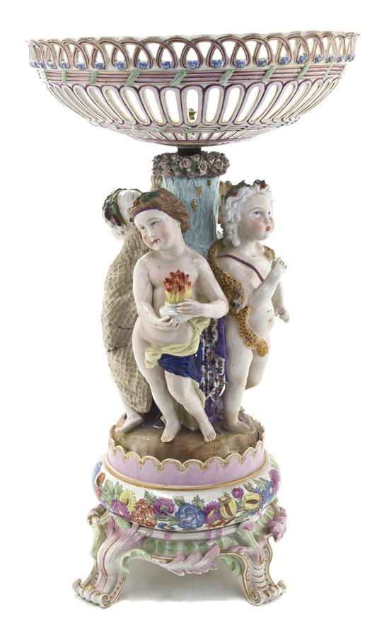 A Continental Porcelain Centerpiece