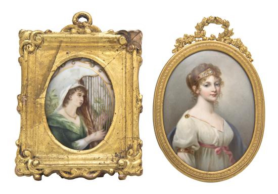 Two Continental Painted Porcelain Plaques