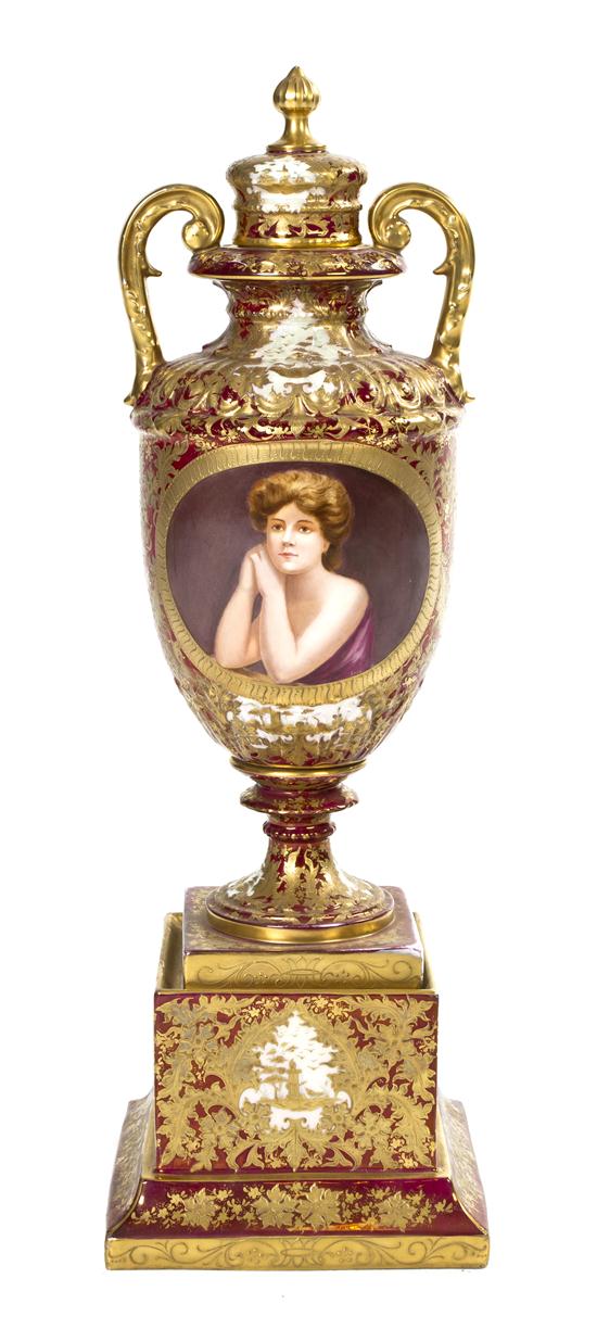 A Royal Vienna Style Portrait Vase