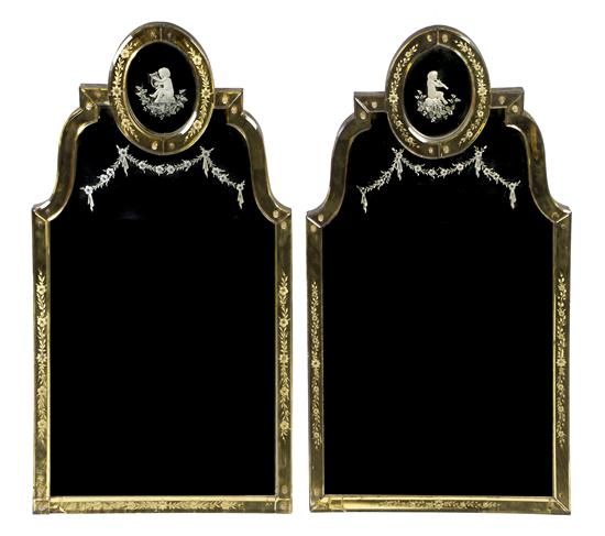 A Pair of Venetian Glass Mirrors