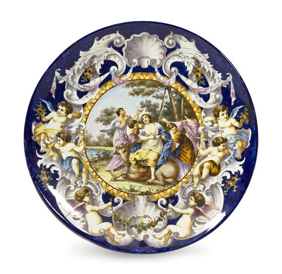 An Italian Faience Charger centered