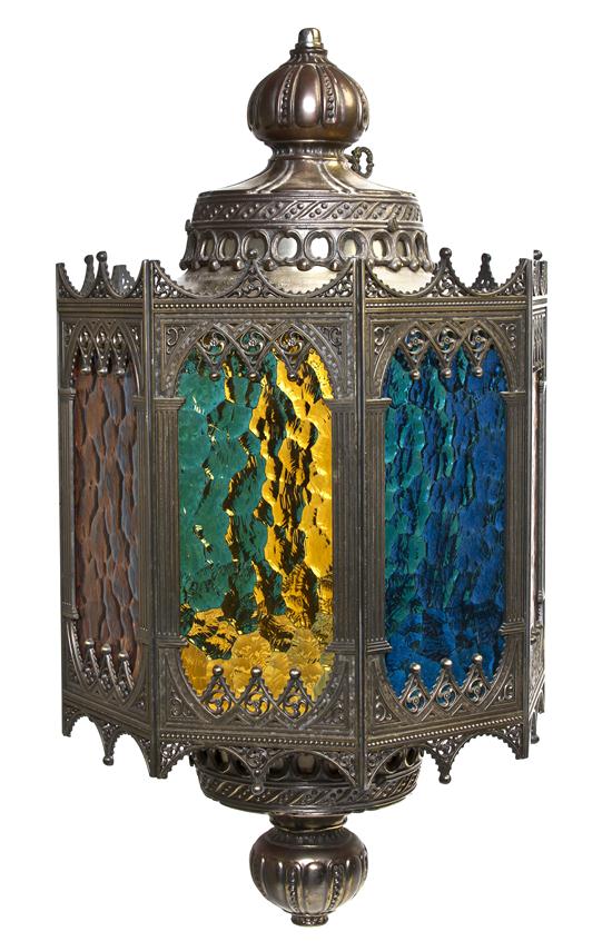 A Gothic Revival Brass and Glass 151841