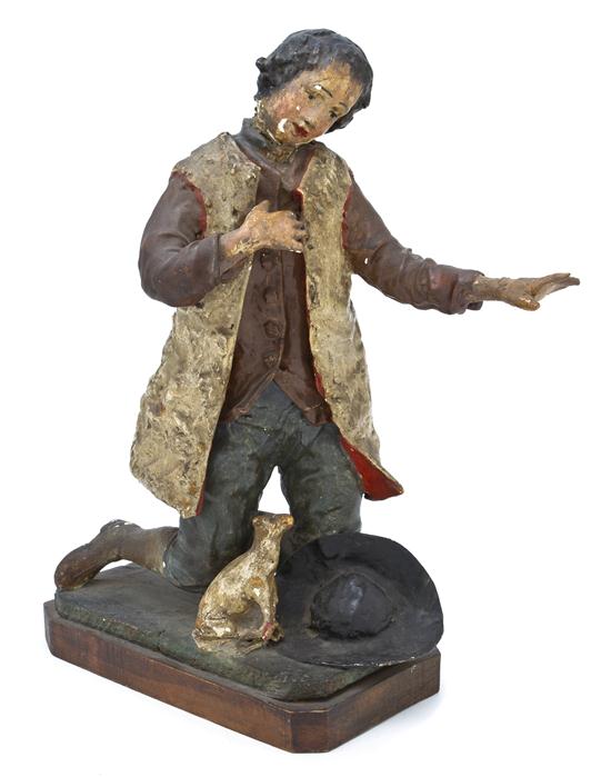 A Continental Papier Mache Figure