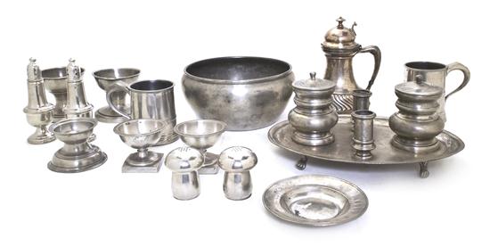 A Collection of Pewter Articles comprising