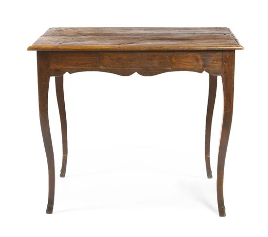 An English Oak Writing Table having