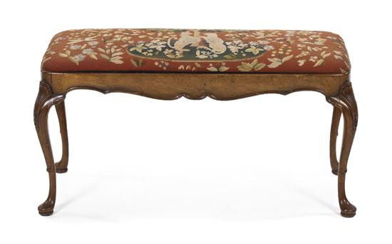 A Georgian Style Walnut Bench having 151874