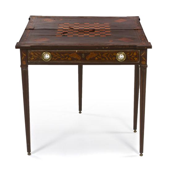 A Dutch Marquetry Games Table having 15186f