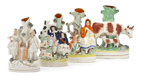 A Collection of Four Staffordshire 151891