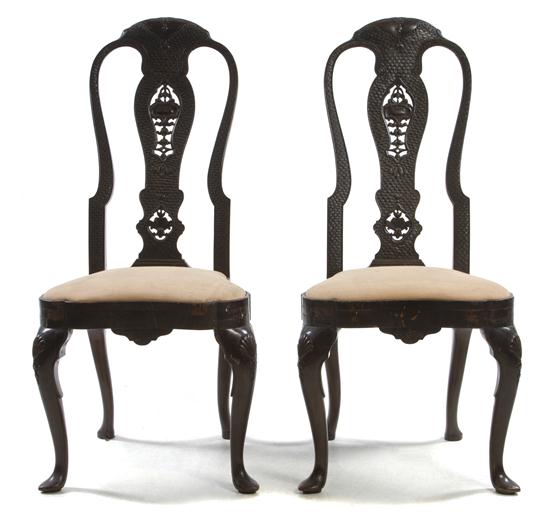 A Pair of Chippendale Style Mahogany 1518b1