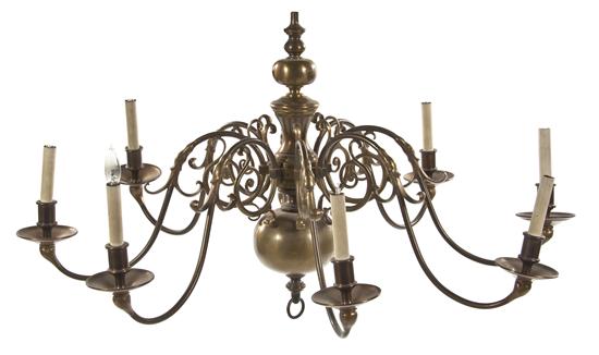 A Dutch Baroque Style Brass Eight Light 1518bb