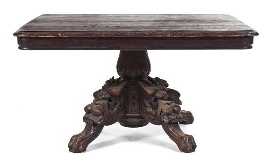 A Victorian Carved Oak Low Table 1518c2