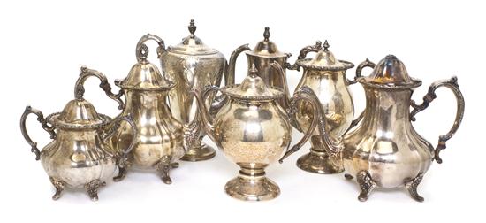 A Collection of Seven Silverplate