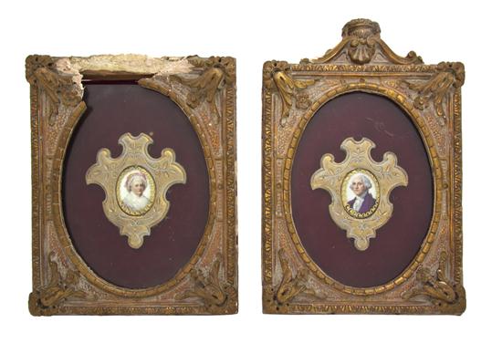 A Pair of American Painted Medallions 151900