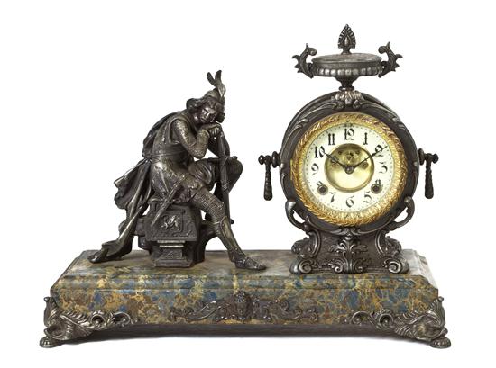 An American Cast Metal Mantel Clock 151913