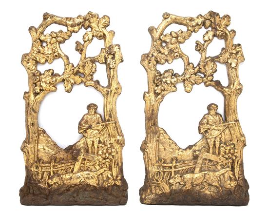 A Pair of Cast Iron Wall Appliques 15194c