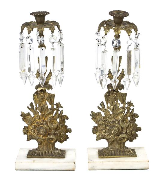 A Pair of Victorian Brass Girandoles 151957