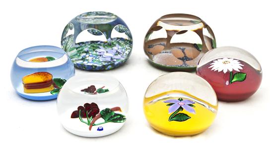 Six St Louis Glass Paperweights 151999