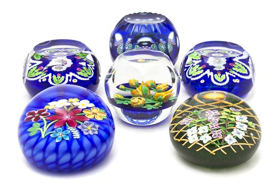 A Collection of Six Perthshire Glass