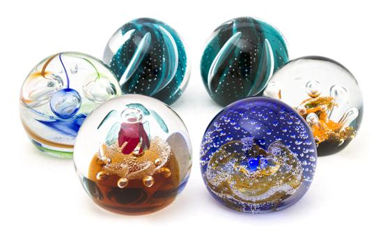 Six Caithness Glass Paperweights 1519a6