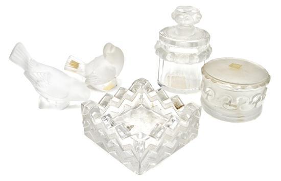 A Collection of Four Lalique Glass