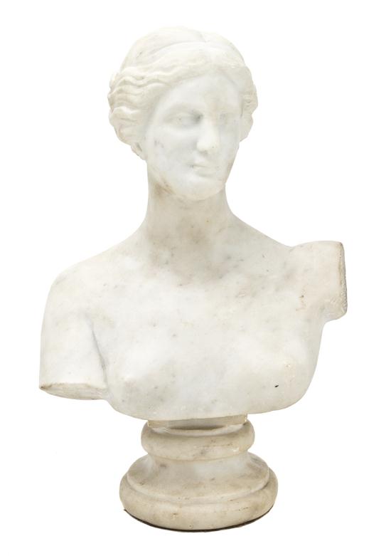 An Italian Marble Bust depicting a classical