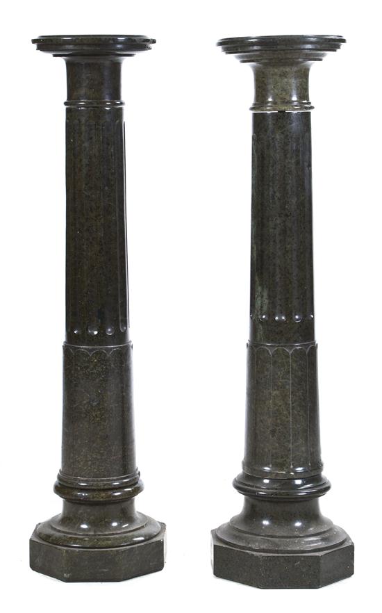A Pair on Continental Marble Pedestals