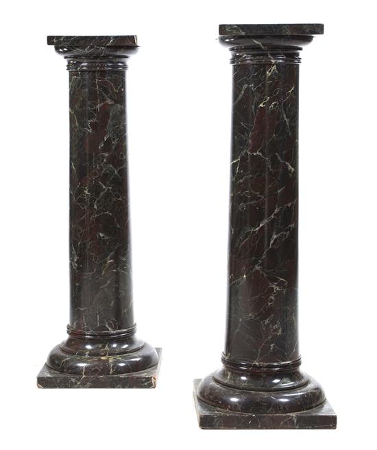 A Pair of Faux Painted Turned Wood 1519ef