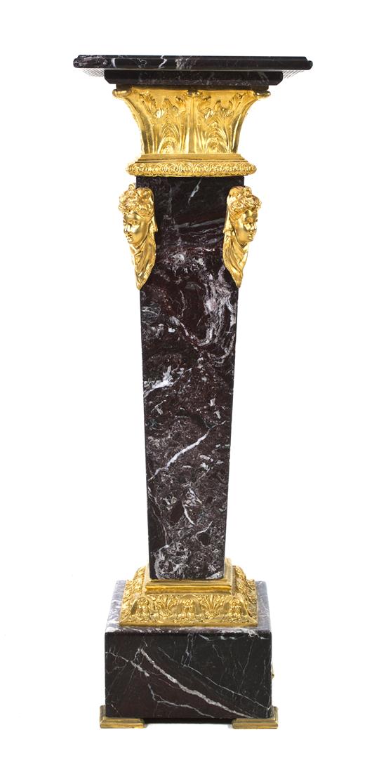 A Continental Marble and Gilt Bronze 1519f2