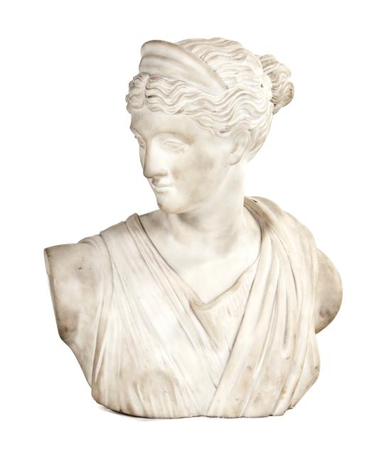 An Italian Marble Bust depicting a classical