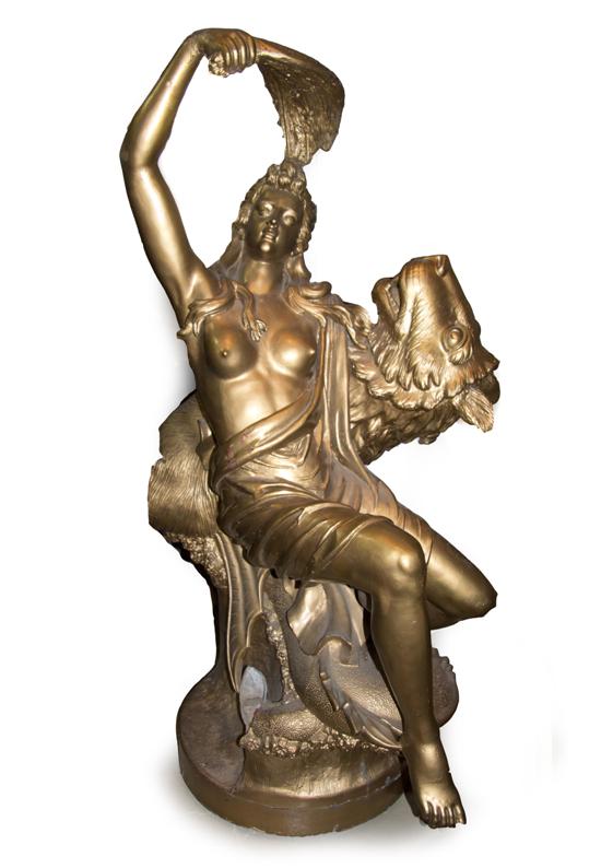 A Cast Gilt Metal Figural Group