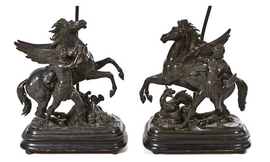 A Pair of Continental Cast Metal Figures