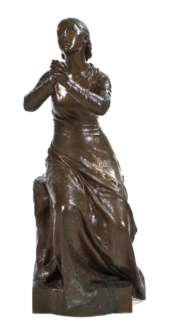 A French Bronze Figure Paul Pubois (1829-1905)