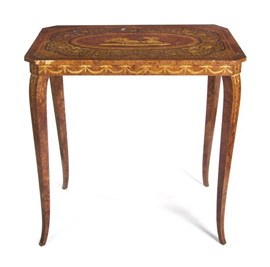 A Continental Marquetry Occasional Table