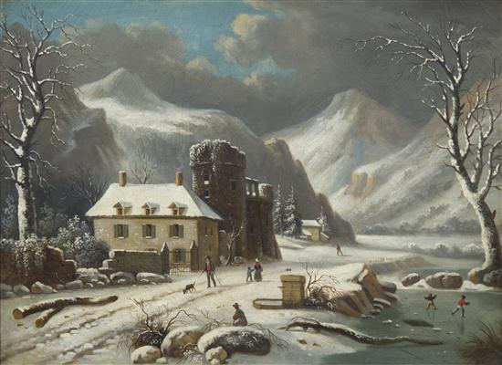 Artist Unknown 19th century Snowy 151ada