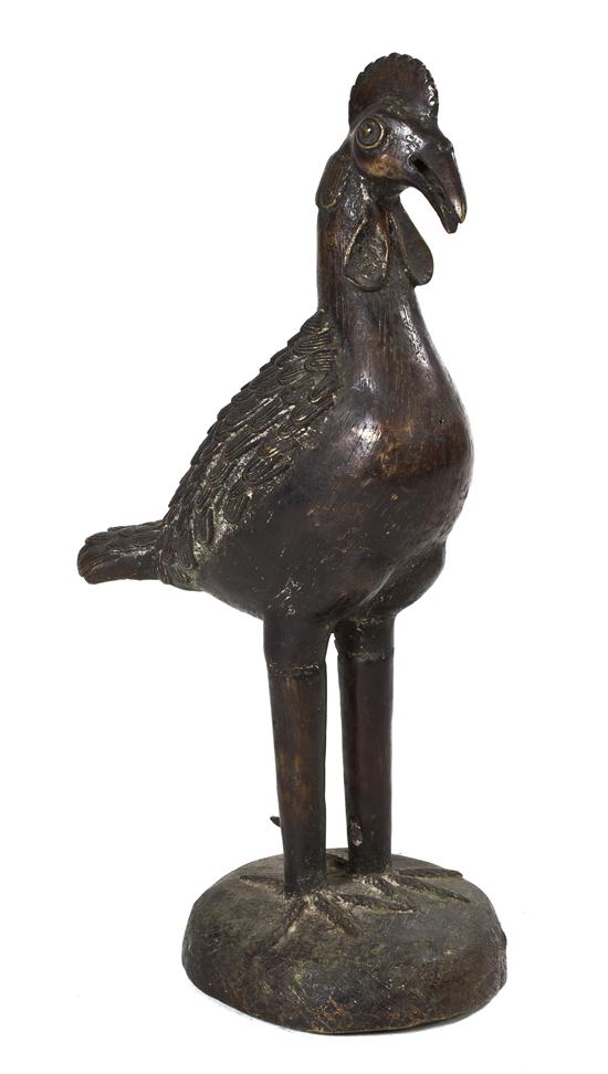 An African Bronze Figure of a Rooster 151aeb