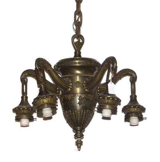 A Neoclassical Five Light Brass 151b04